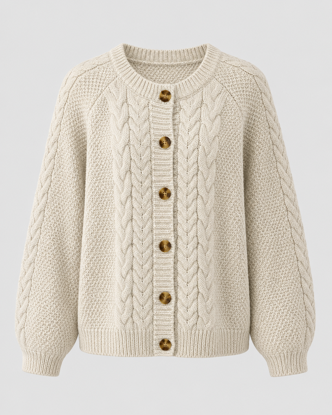 Women’s Cable Knit Button Front Cardigan