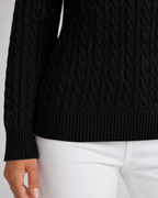 Women’s Cable Knit Sweater – Soft Crew Neck Jumper