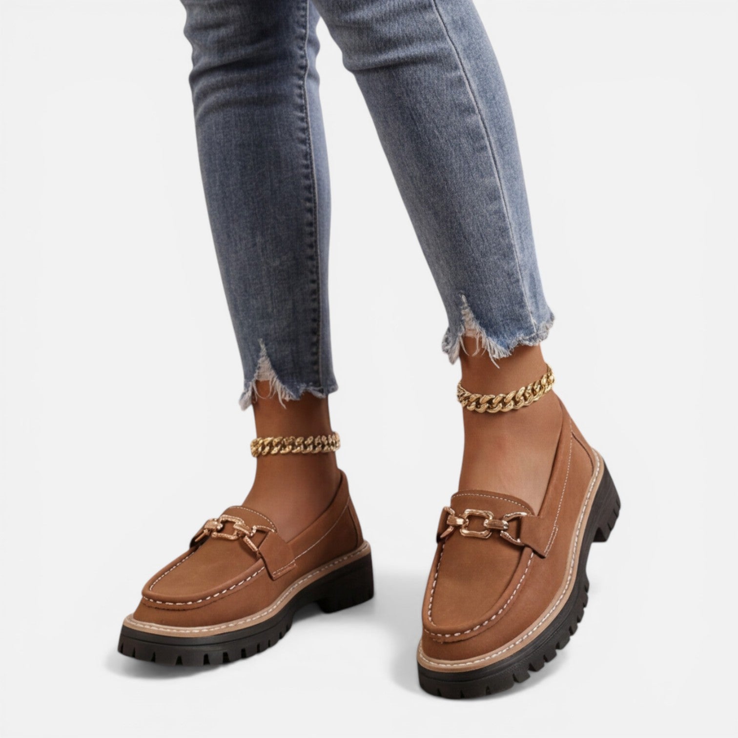 Felorro | Women’s Chunky Loafers Comfortable Slip On Casual Shoes