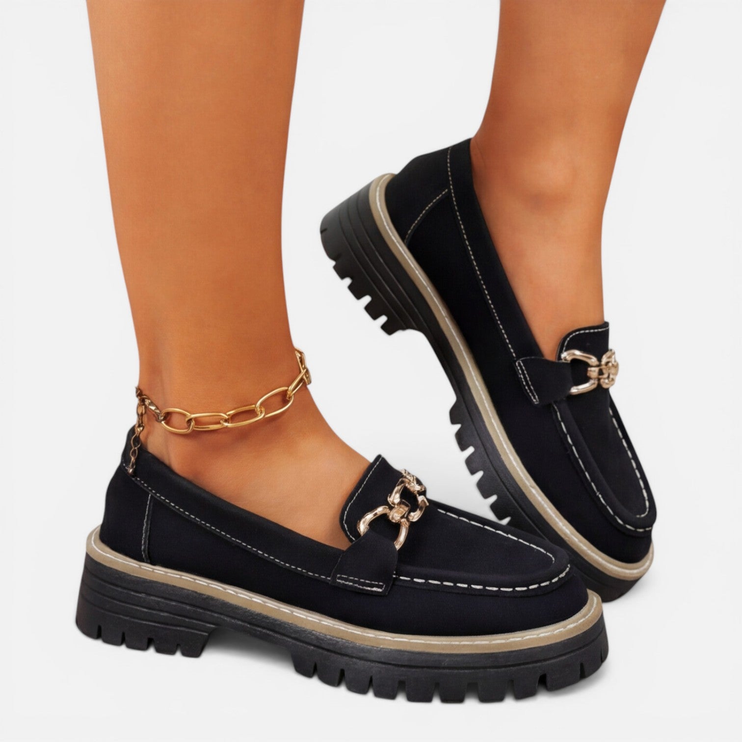 Felorro | Women’s Chunky Loafers Comfortable Slip On Casual Shoes