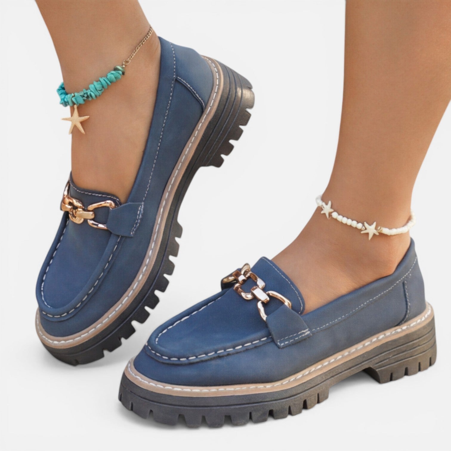 Felorro | Women’s Chunky Loafers Comfortable Slip On Casual Shoes