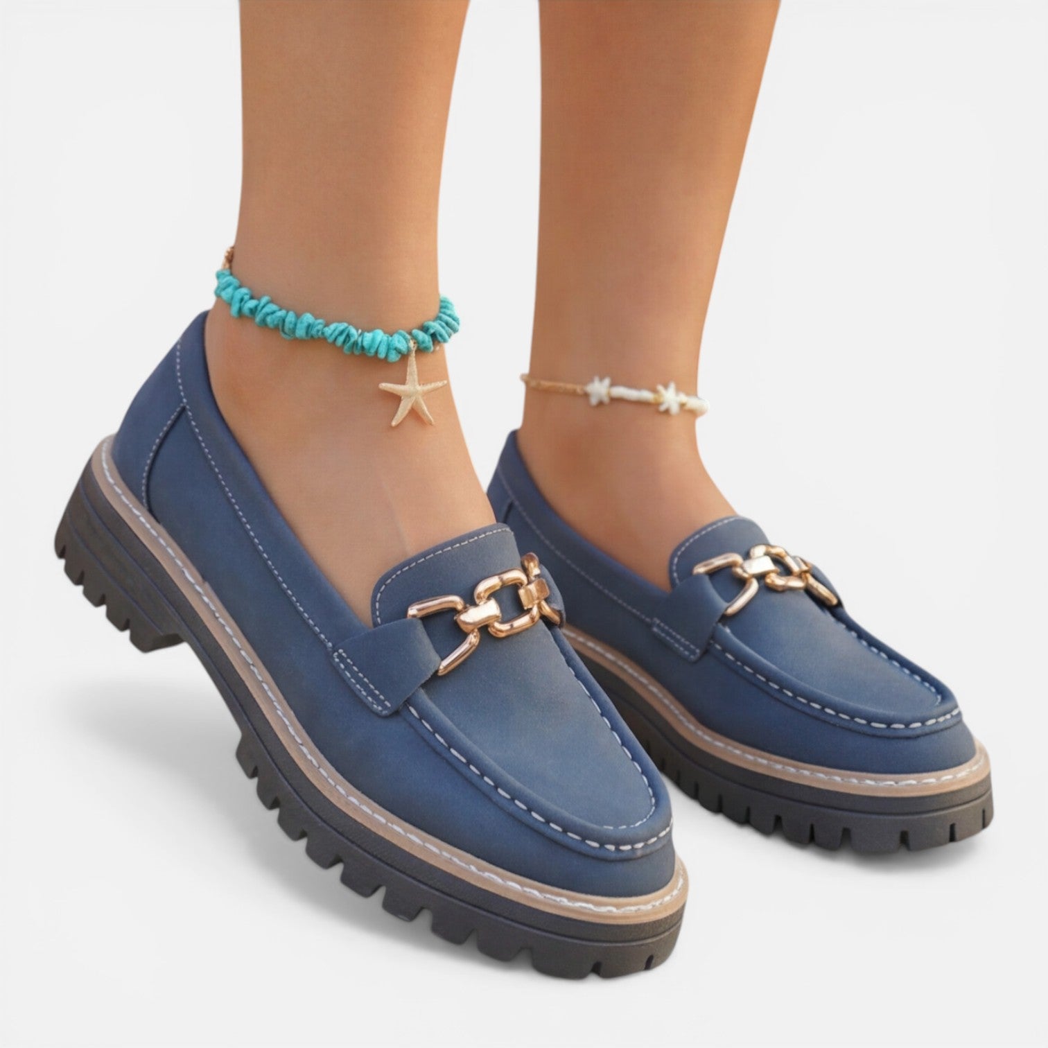 Felorro | Women’s Chunky Loafers Comfortable Slip On Casual Shoes