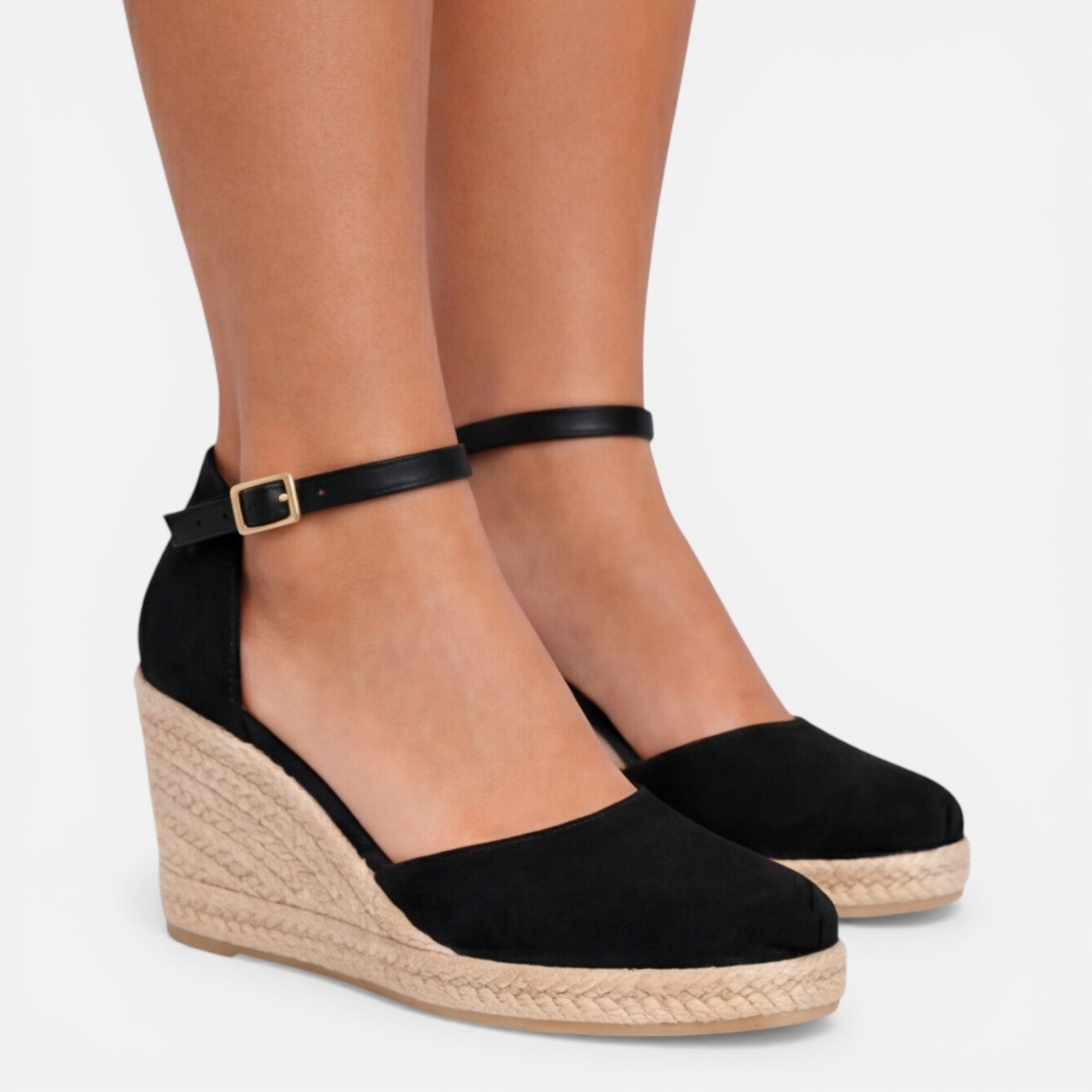 Felorro | Women’s Wedge Sandals Closed Toe Ankle Strap Comfortable