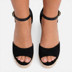 Felorro | Women’s Wedge Sandals Closed Toe Ankle Strap Comfortable