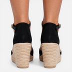 Felorro | Women’s Wedge Sandals Closed Toe Ankle Strap Comfortable