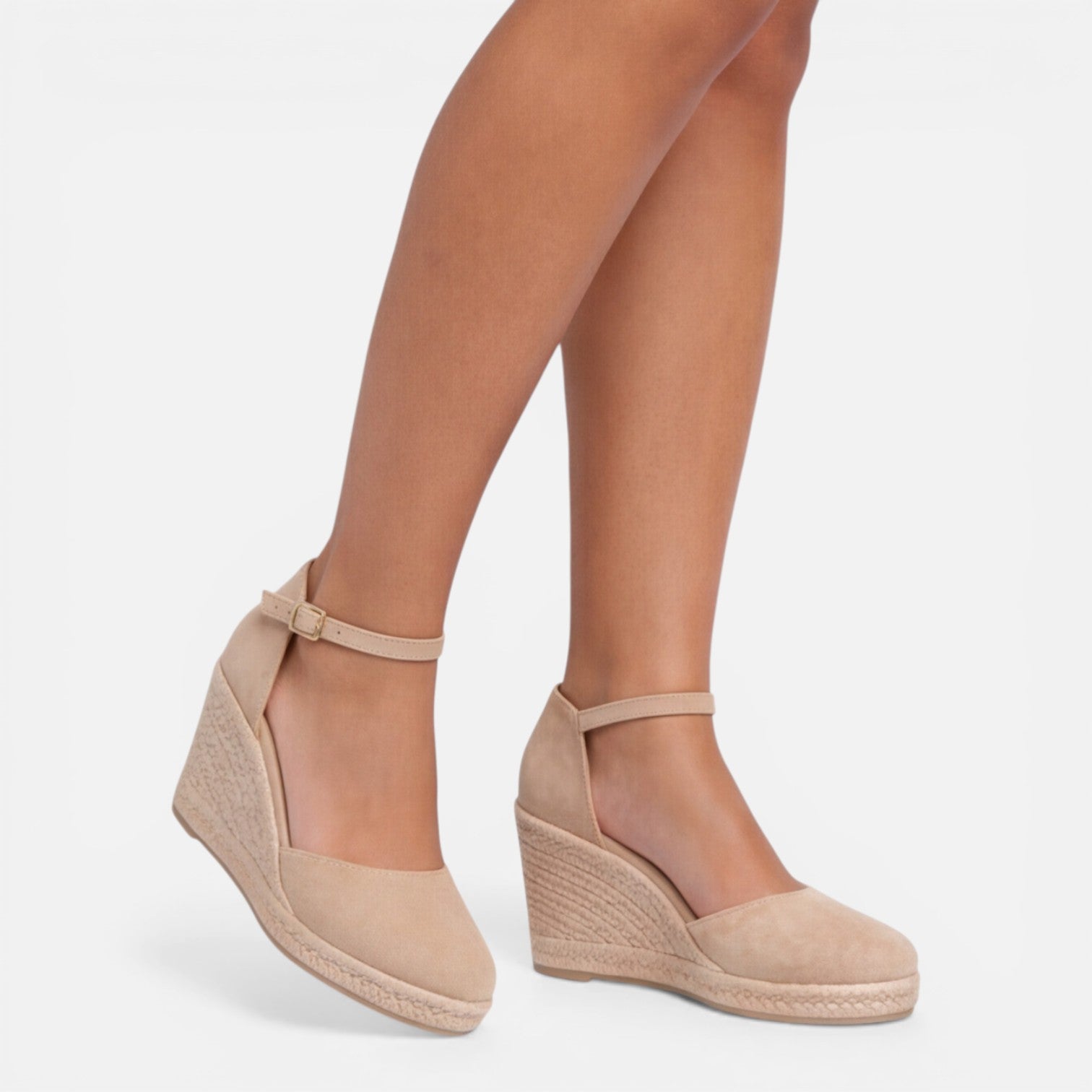 Felorro | Women’s Wedge Sandals Closed Toe Ankle Strap Comfortable