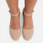 Felorro | Women’s Wedge Sandals Closed Toe Ankle Strap Comfortable