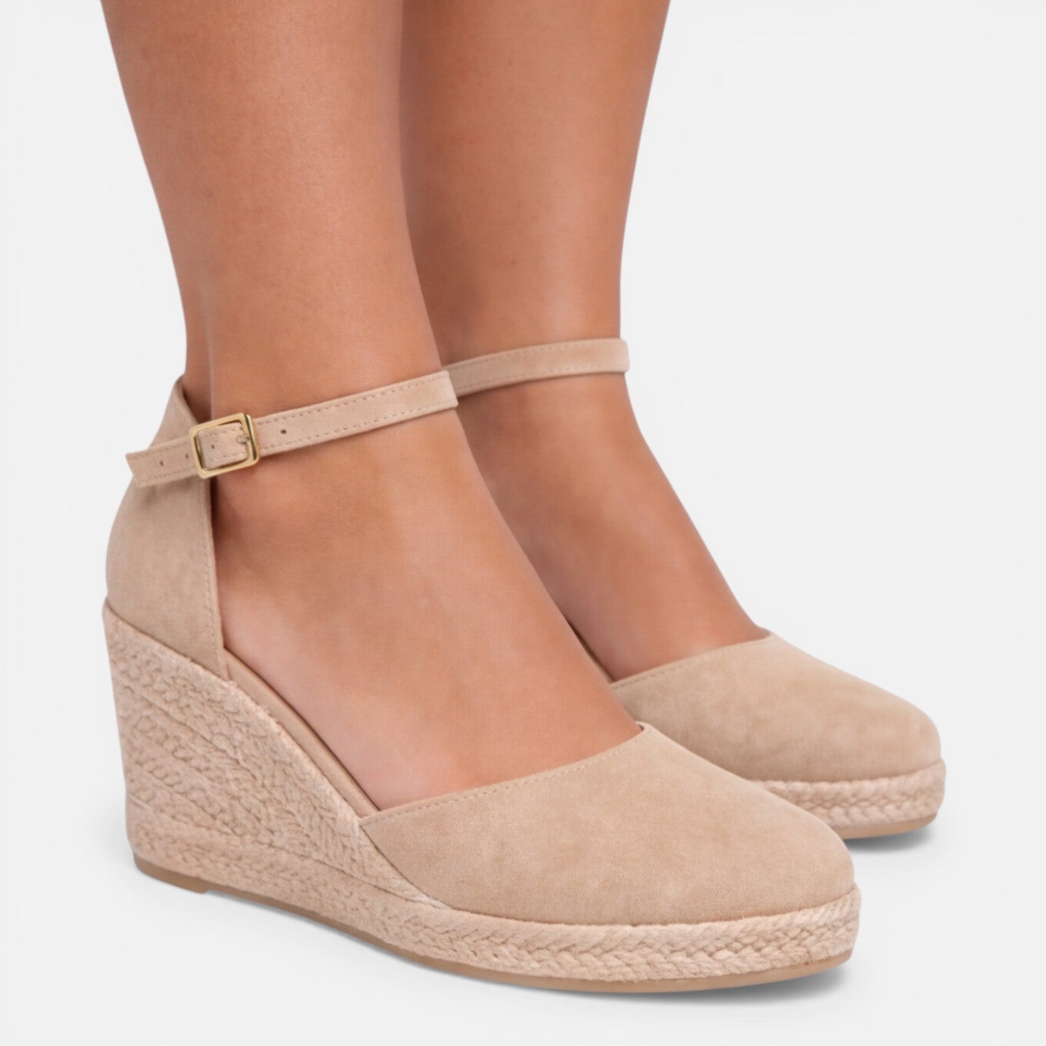 Felorro | Women’s Wedge Sandals Closed Toe Ankle Strap Comfortable