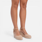 Felorro | Women’s Wedge Sandals Closed Toe Ankle Strap Comfortable