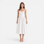 Felorro | Women’s Elegant Midi Dress for Wedding Guest Strap A-Line Dress