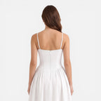 Felorro | Women’s Elegant Midi Dress for Wedding Guest Strap A-Line Dress