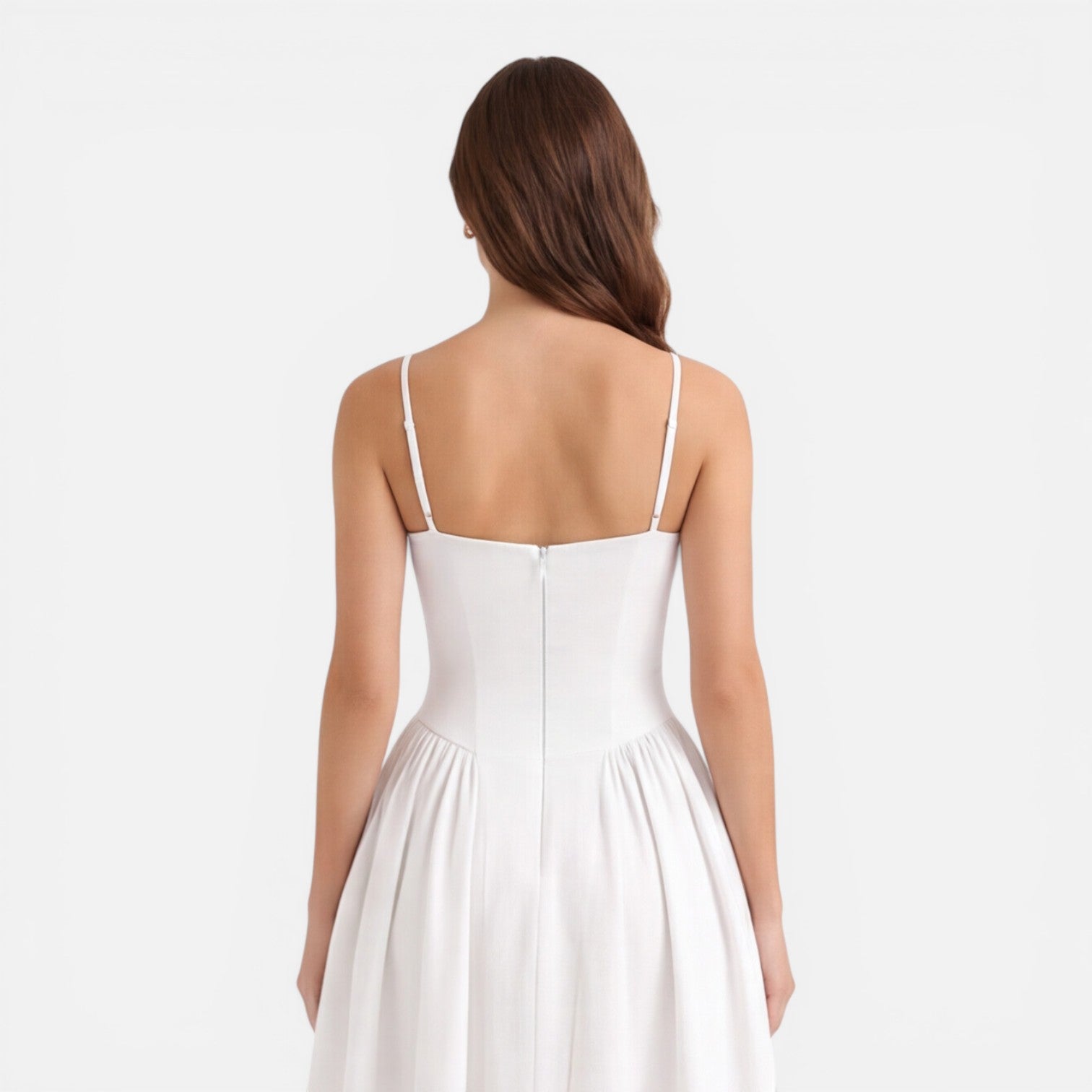 Felorro | Women’s Elegant Midi Dress for Wedding Guest Strap A-Line Dress