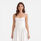 Felorro | Women’s Elegant Midi Dress for Wedding Guest Strap A-Line Dress