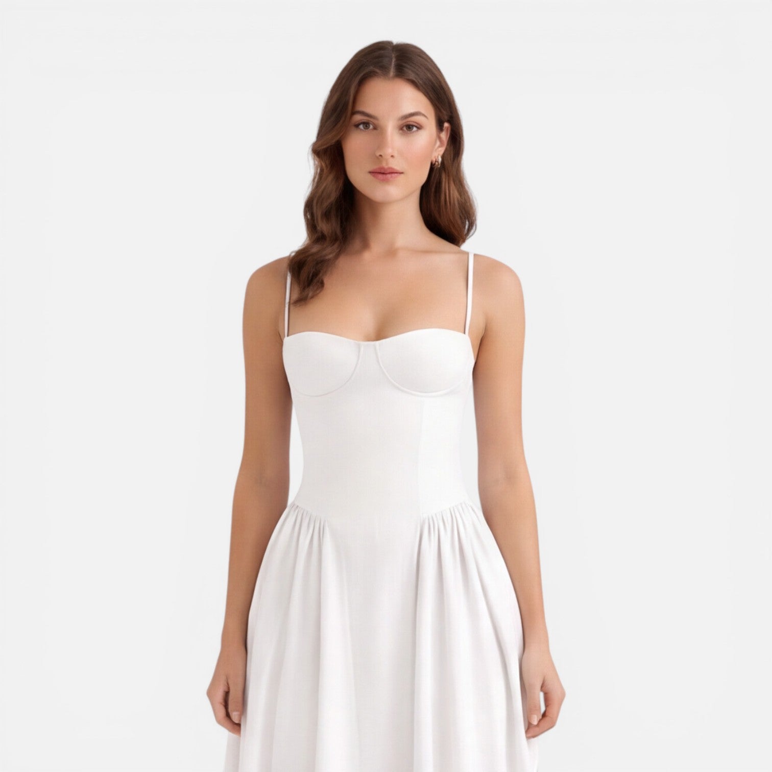 Felorro | Women’s Elegant Midi Dress for Wedding Guest Strap A-Line Dress