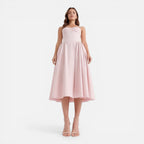 Felorro | Women’s Elegant Midi Dress for Wedding Guest Strap A-Line Dress