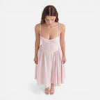 Felorro | Women’s Elegant Midi Dress for Wedding Guest Strap A-Line Dress