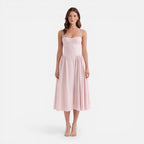 Felorro | Women’s Elegant Midi Dress for Wedding Guest Strap A-Line Dress