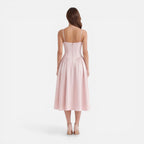Felorro | Women’s Elegant Midi Dress for Wedding Guest Strap A-Line Dress