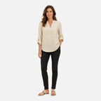 Felorro | Women’s Elegant V Neck Long Sleeve Blouse Dressy Casual Top
