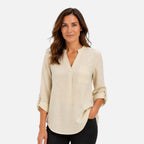 Felorro | Women’s Elegant V Neck Long Sleeve Blouse Dressy Casual Top