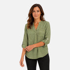 Felorro | Women’s Elegant V Neck Long Sleeve Blouse Dressy Casual Top