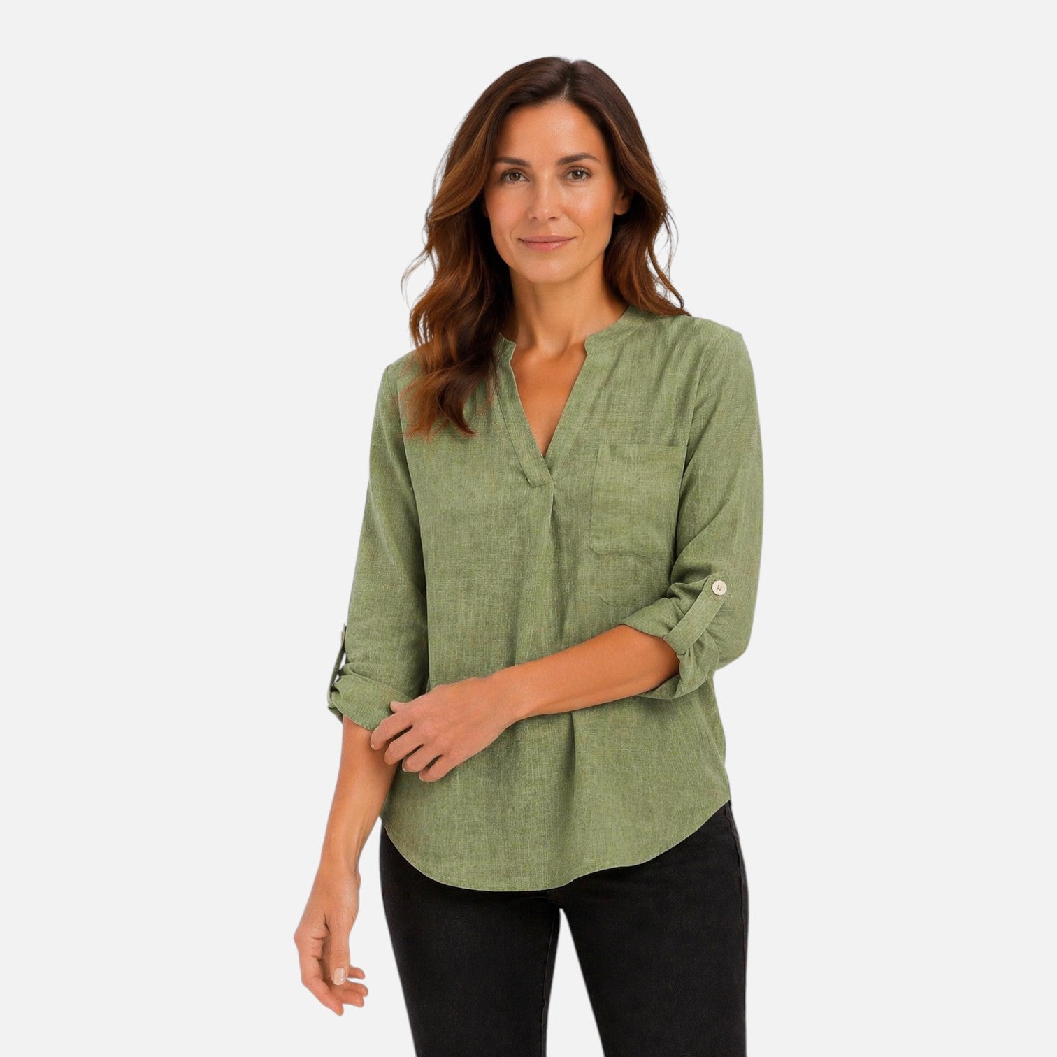 Felorro | Women’s Elegant V Neck Long Sleeve Blouse Dressy Casual Top