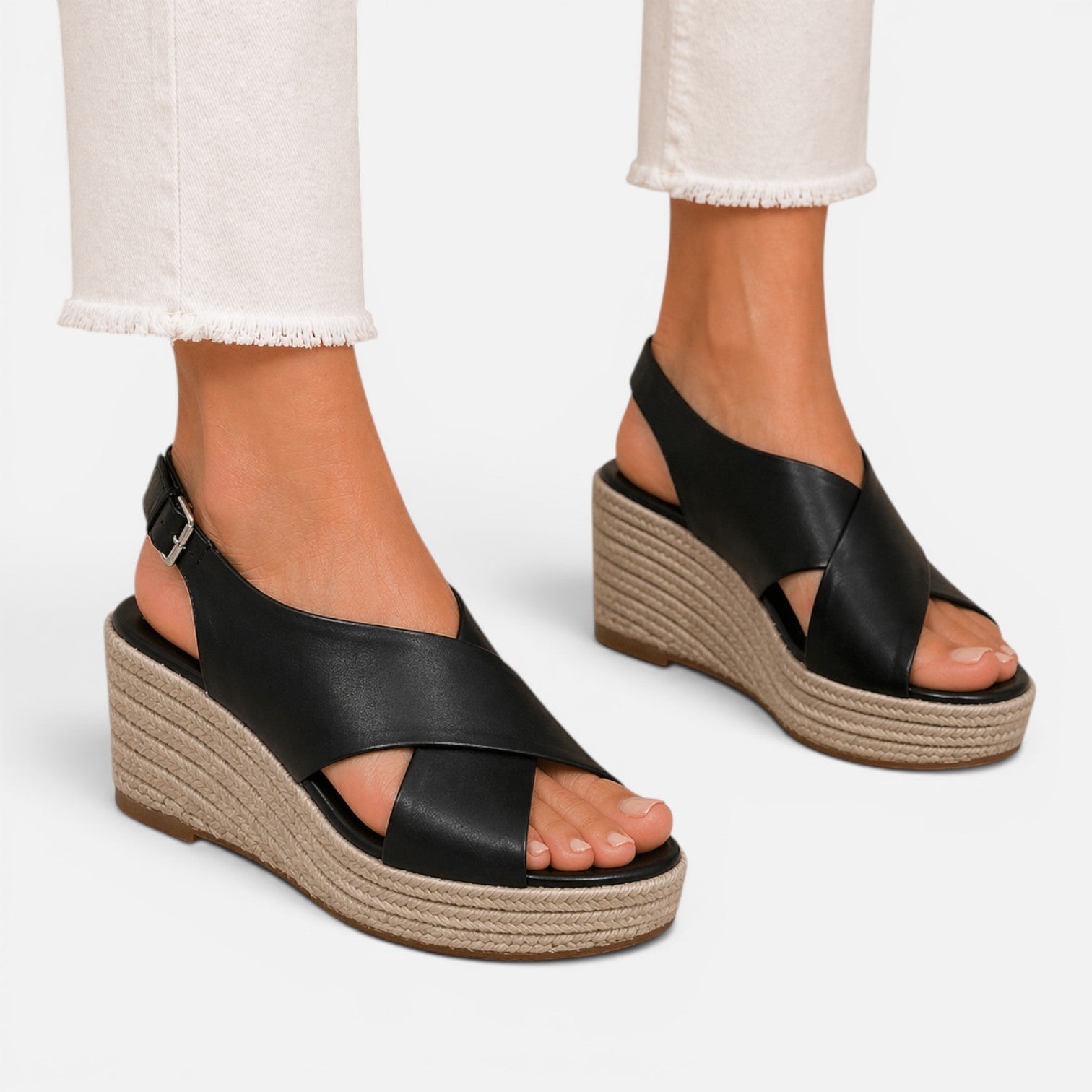 Felorro | Women’s Espadrille Wedge Sandals Cushioned Comfort Summer