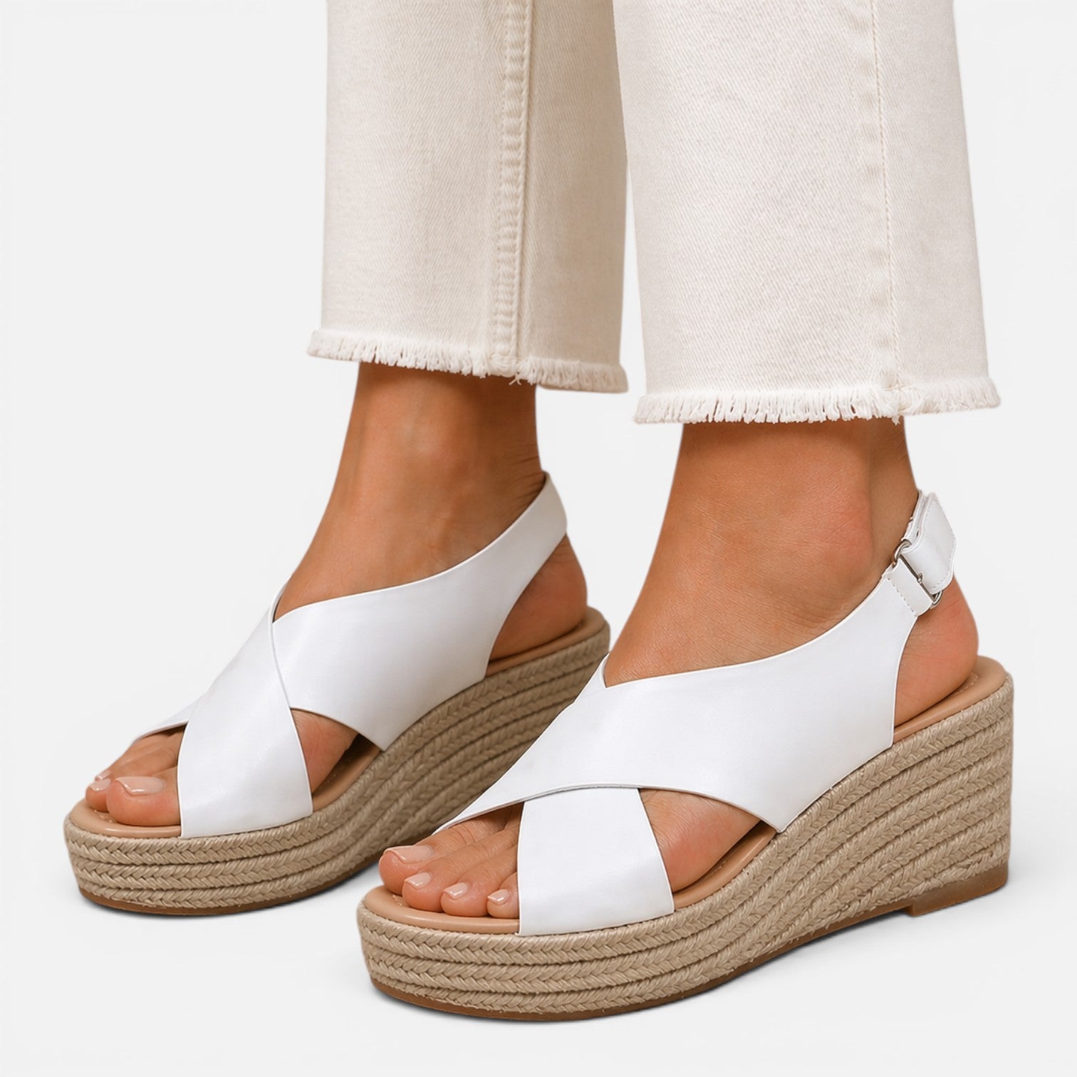 Felorro | Women’s Espadrille Wedge Sandals Cushioned Comfort Summer