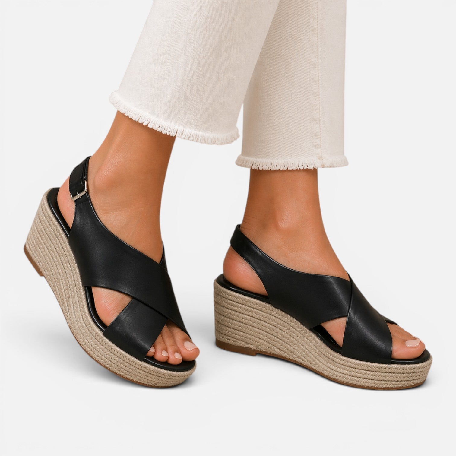 Felorro | Women’s Espadrille Wedge Sandals Cushioned Comfort Summer