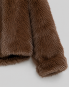 Women’s Faux Fur Cropped Jacket – Plush Winter Layer