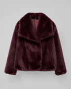 Women’s Faux Fur Cropped Jacket – Plush Winter Layer