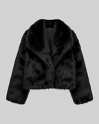 Women’s Faux Fur Cropped Jacket – Plush Winter Layer