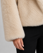 Women’s Faux Fur Jacket – Soft Cropped Winter Layer