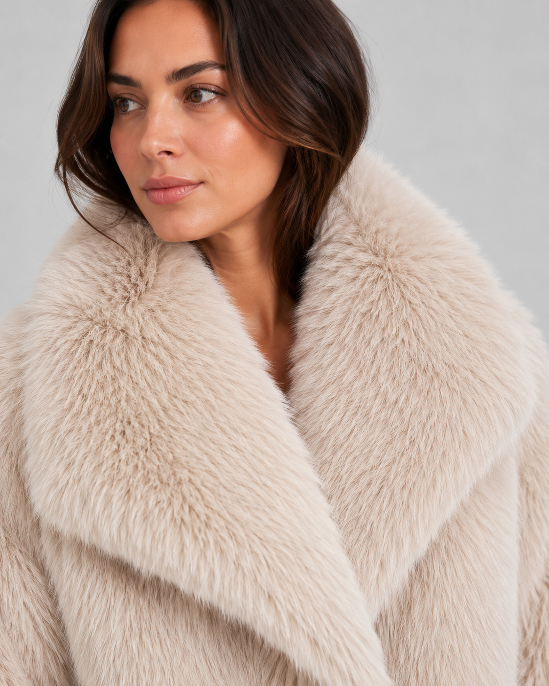 Women’s Faux Fur Jacket – Soft Cropped Winter Layer