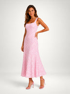 Women's Floral Embroidered Midi Dress