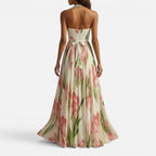 Felorro | Women's Floral Halter Maxi Dress