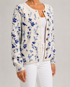 Women’s Floral Print Knit Cardigan