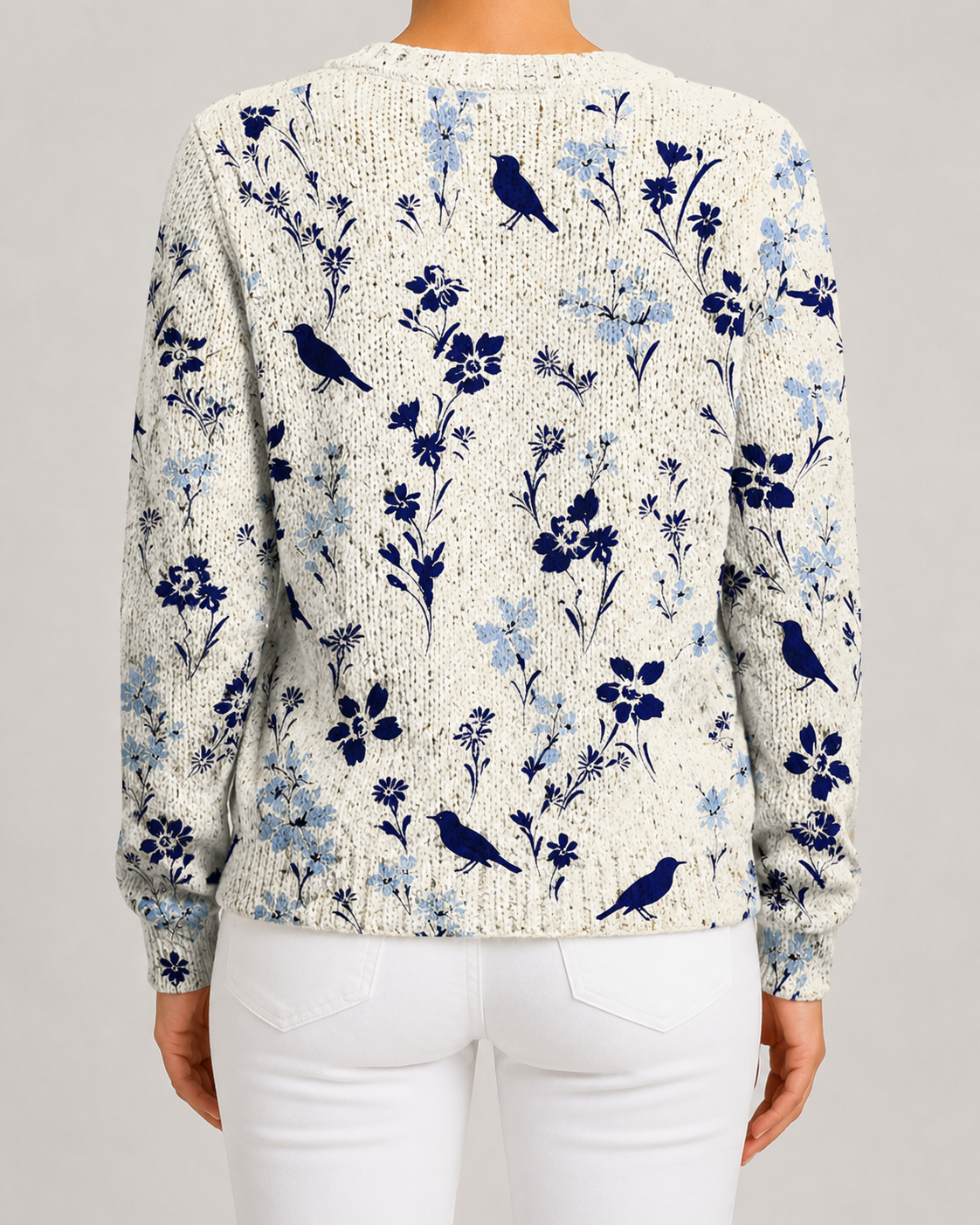 Women’s Floral Print Knit Cardigan