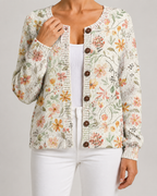 Women’s Floral Print Knit Cardigan