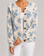 Women’s Floral Print Knit Cardigan