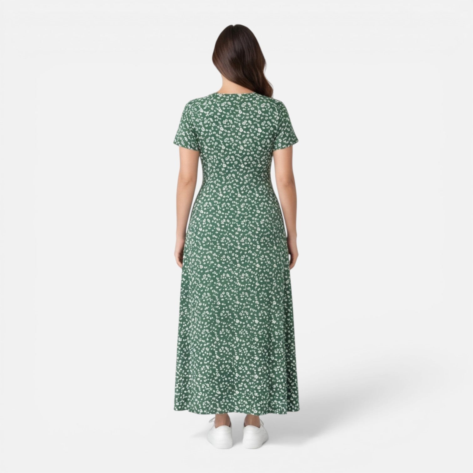 Felorro | Women’s Floral V-Neck Midi Dress Elegant Summer Occasion