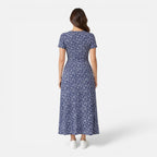 Felorro | Women’s Floral V-Neck Midi Dress Elegant Summer Occasion