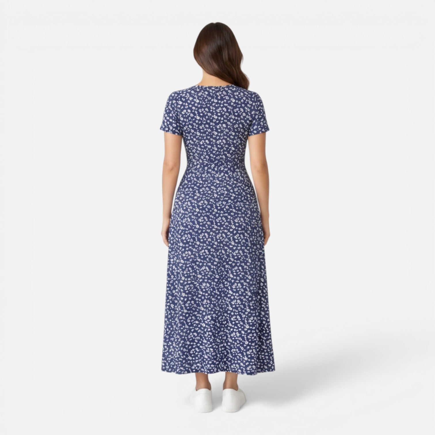 Felorro | Women’s Floral V-Neck Midi Dress Elegant Summer Occasion