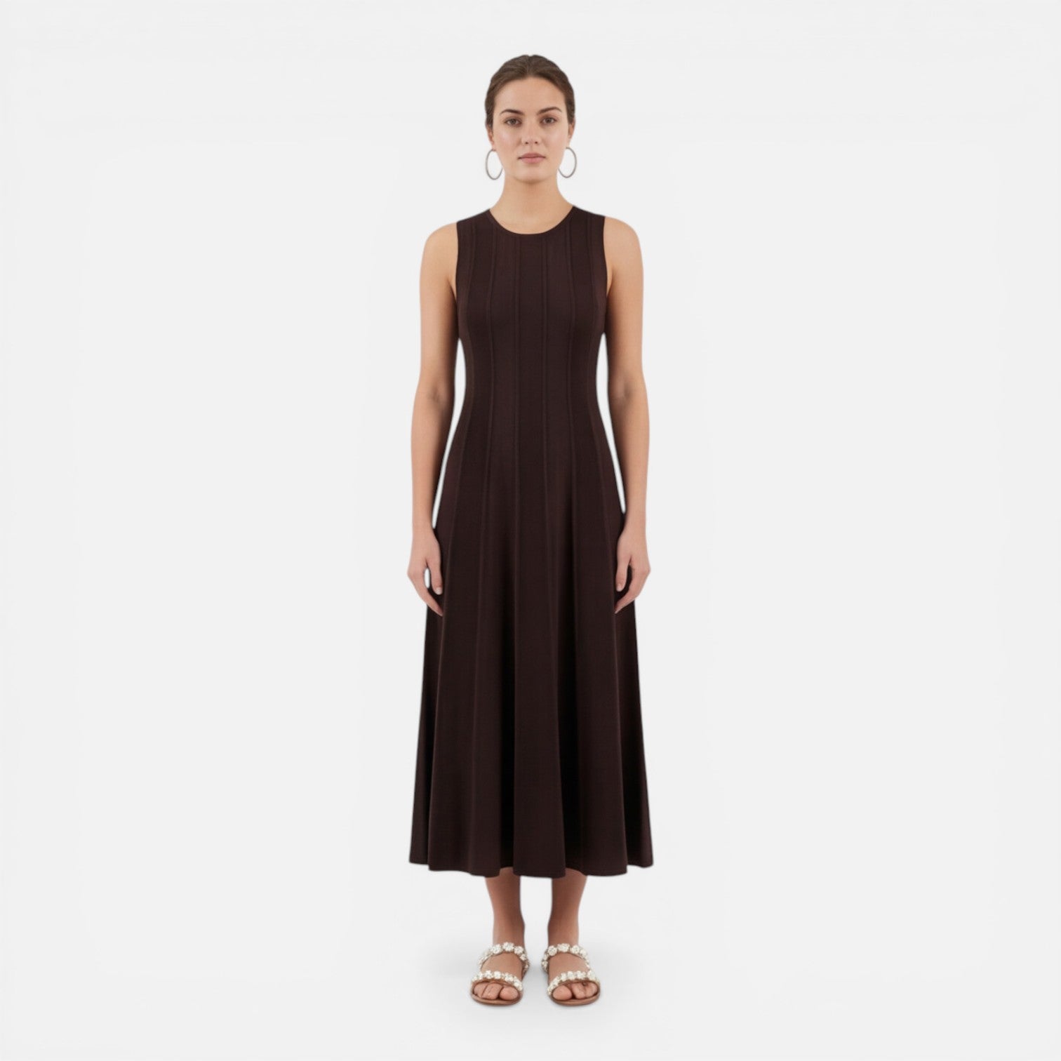 Felorro | Women’s Formal Maxi Dress Sleeveless Pleated Wedding Guest