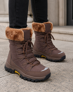 Women's Fur-Lined Lace-Up Snow Boots