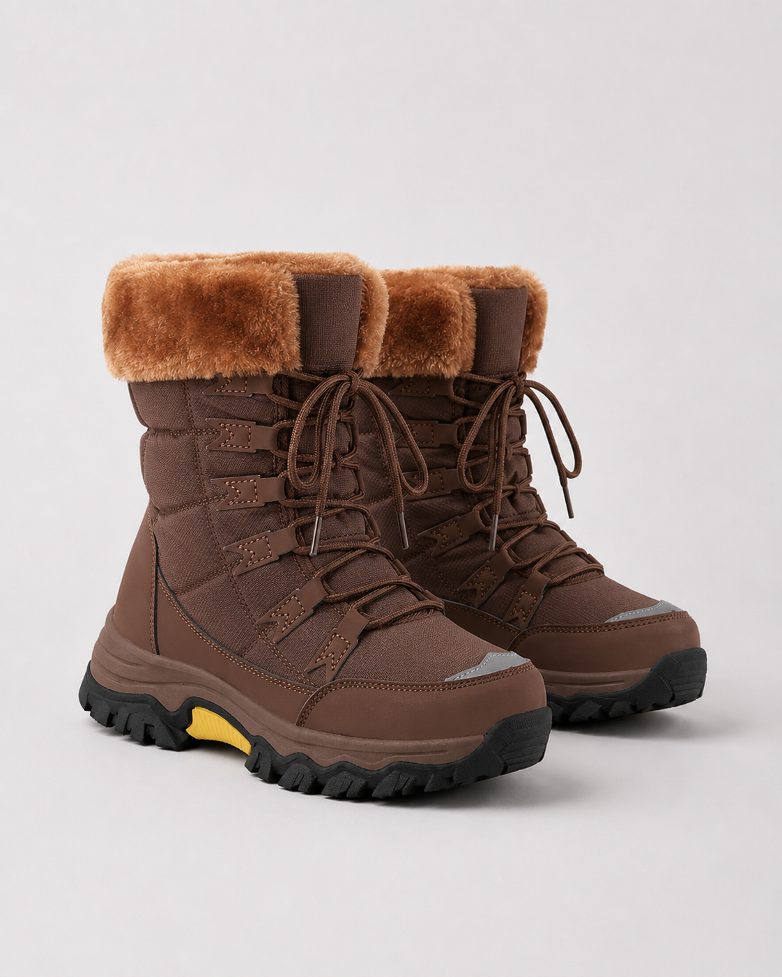 Women's Fur-Lined Lace-Up Snow Boots