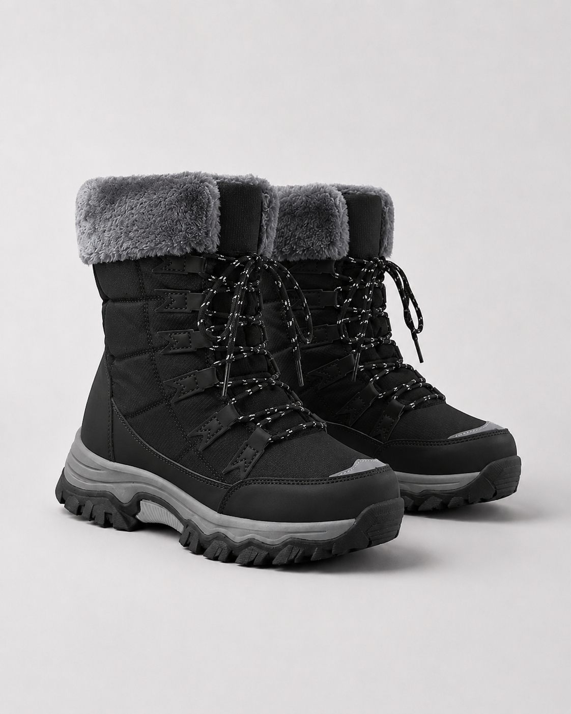 Women's Fur-Lined Lace-Up Snow Boots