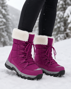 Women's Fur-Lined Lace-Up Snow Boots