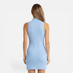 Felorro | Women’s Knit Mini Dress Slim Fit Sleeveless Mock Neck