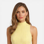 Felorro | Women’s Knit Mini Dress Slim Fit Sleeveless Mock Neck